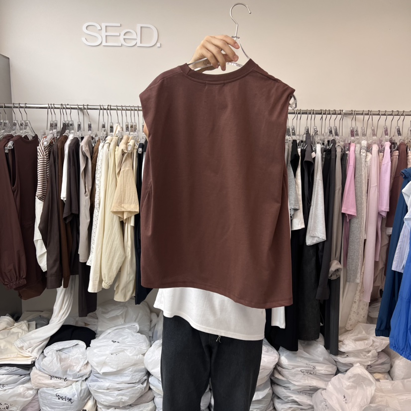 LEESEED-A韓國代購㊣女裝新品人氣熱賣25春夏時尚吊帶背心SEeD/LEESEED吊帶/背心