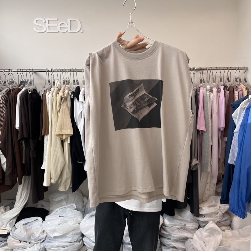 LEESEED-A韓國代購㊣女裝新品人氣熱賣25春夏時尚吊帶背心SEeD/LEESEED吊帶/背心圖色2