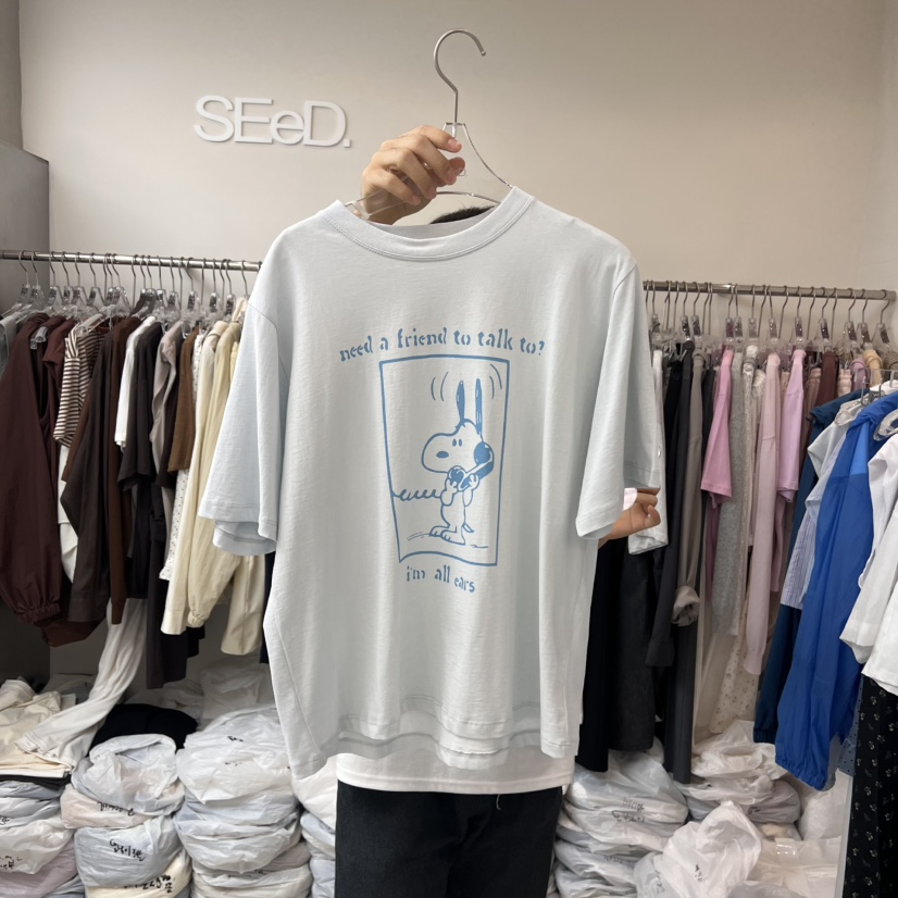 LEESEED-A東大門㊣實拍女裝新品真品推薦熱賣時尚T恤史努比SEeD/LEESEEDT恤圖色3