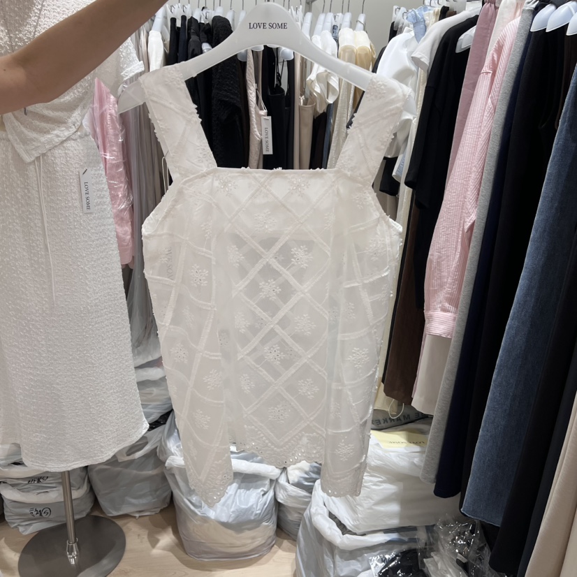 LOVE SOME東大門㊣實拍女士新款熱賣推薦休閑吊帶背心蕾絲LOVE SOME吊帶/背心