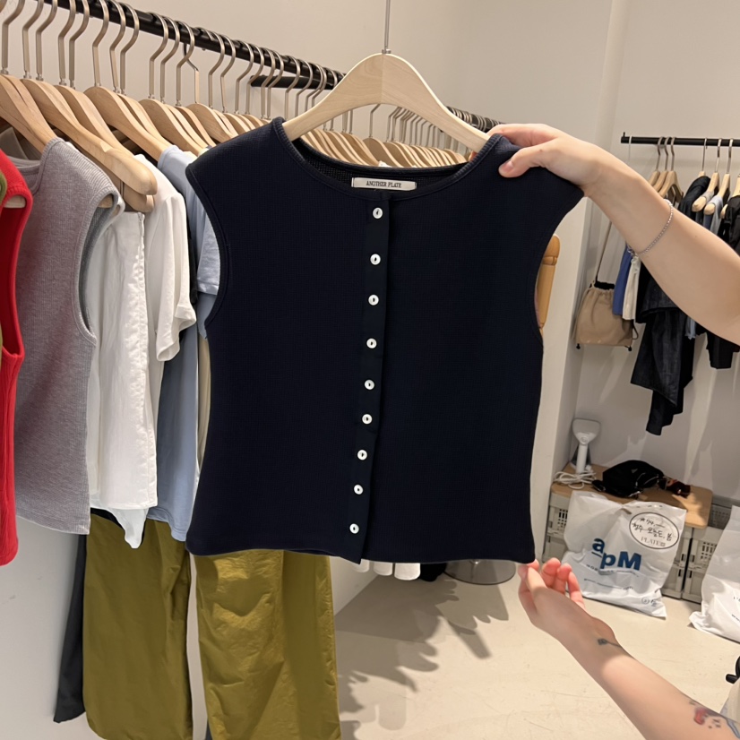 PLATE東大門㊣代購女士新款推薦時尚真品職業休閑熱賣吊帶背心PLATE吊帶/背心圖色2