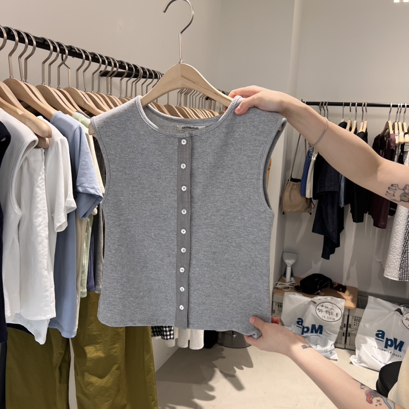 PLATE東大門㊣代購女士新款推薦時尚真品職業休閑熱賣吊帶背心PLATE吊帶/背心圖色3