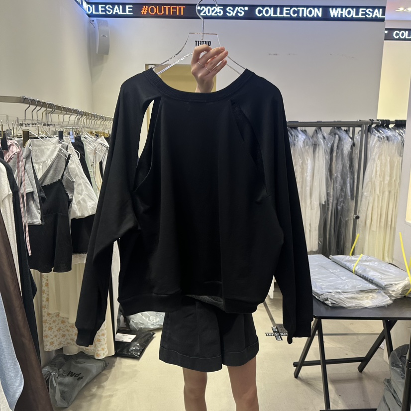 OUTFIT韓國直郵㊣女士新款休閑時尚25春夏職業人氣熱賣衛衣OUTFIT衛衣