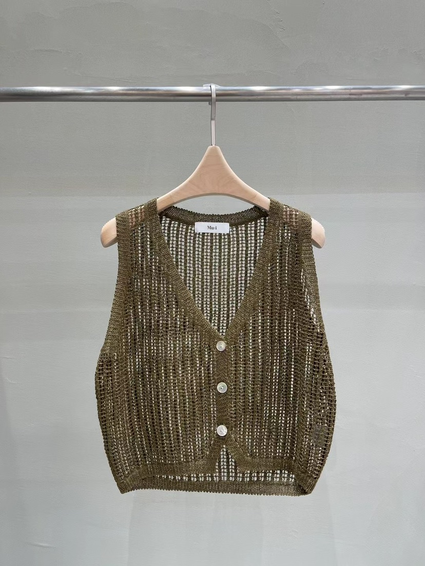 MU i韓國代購㊣女士新品人氣熱賣推薦職業真品25春夏休閑馬甲Mu:i-Q馬甲圖色2