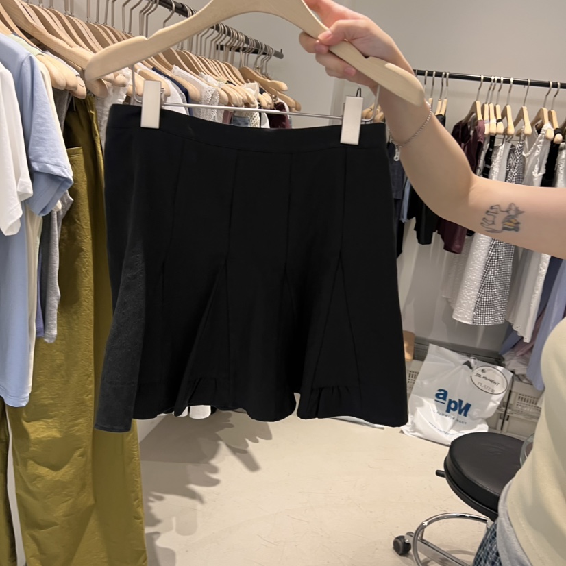 PLATE東大門㊣直郵女裝新品真品職業人氣25春夏時尚短裙荷葉邊PLATE短裙圖色2