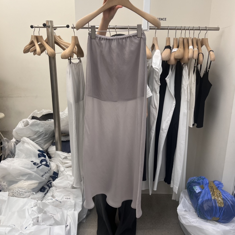 ESSENCE韓國直郵㊣女士新品職業熱賣時尚人氣25春夏半身裙中短裙ESSENCE半身裙/中短裙圖色1