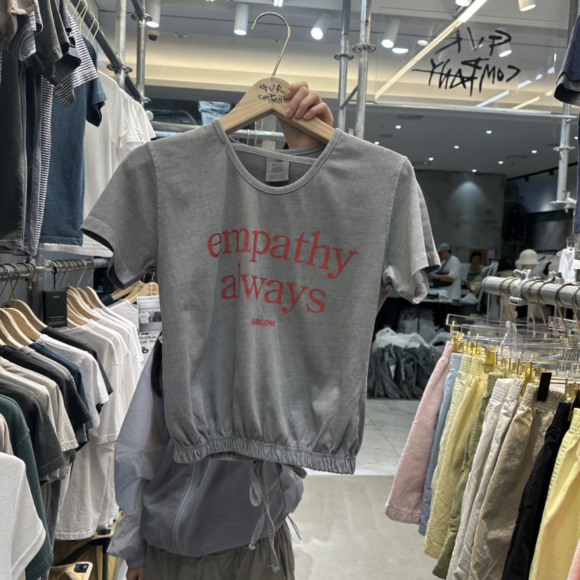 RAWOO韓國直郵㊣女士新品人氣25春夏推薦真品職業時尚休閑T恤GVR-RAWOOT恤圖色2