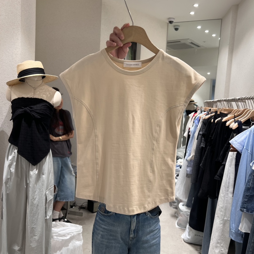 SSEMIENNE東大門㊣直郵女裝新品真品熱賣25春夏人氣時尚T恤SSEMIENNET恤圖色2