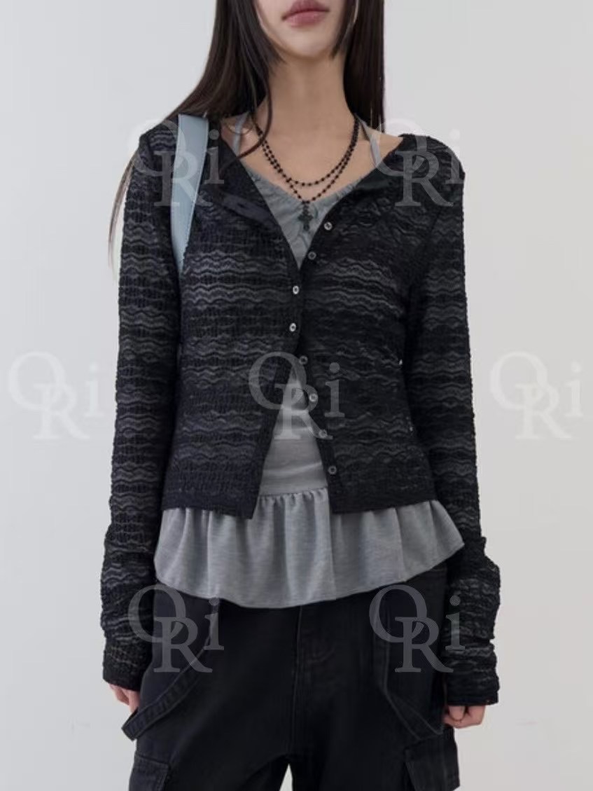 O-RI-오리-T東大門㊣直郵女裝新款推薦休閑針織衫不含內搭O-RI針織衫