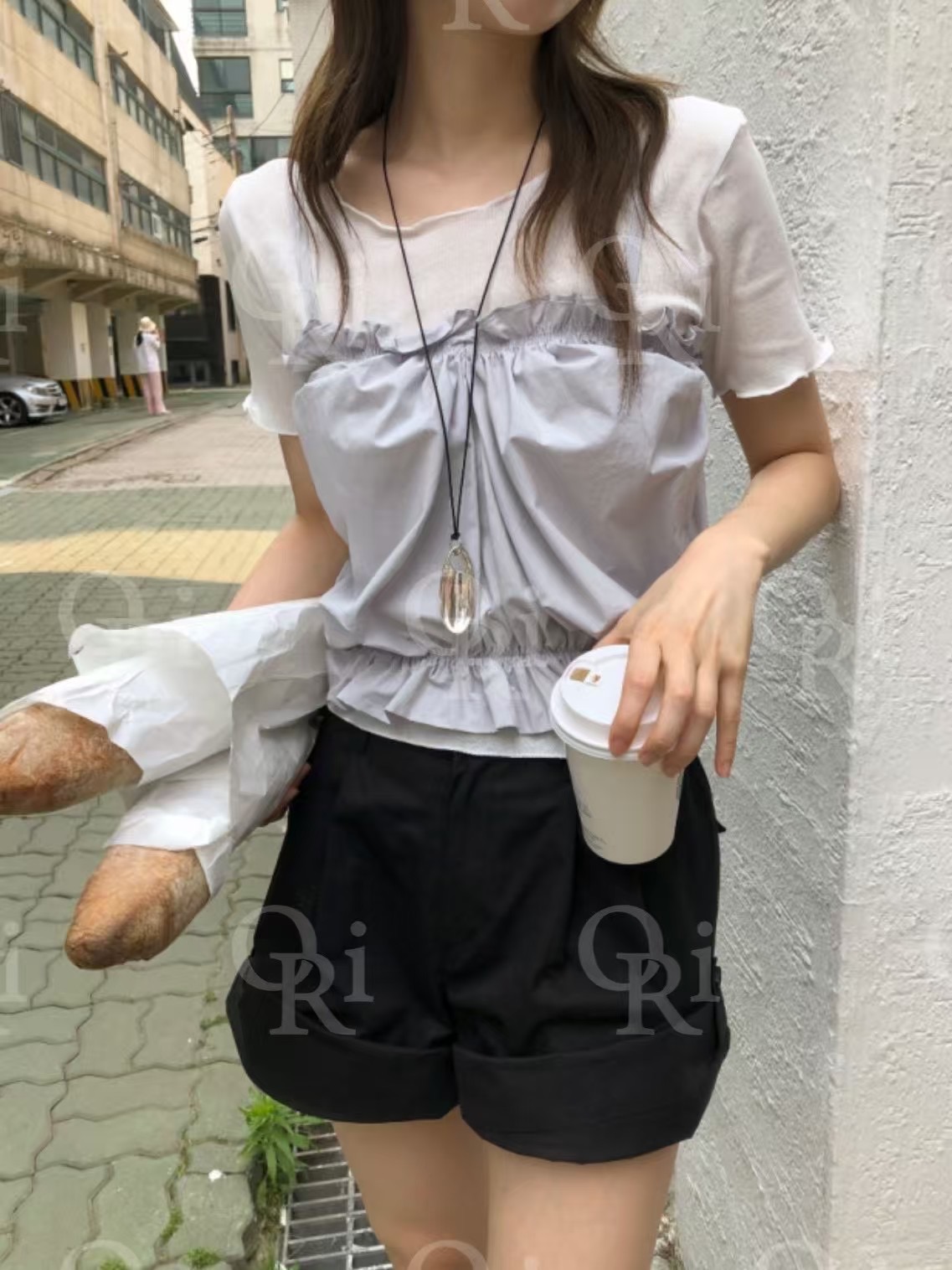 O-RI-오리-T東大門㊣實拍女士新品職業人氣推薦吊帶背心O-RI吊帶/背心圖色2