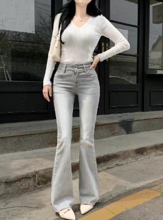 WIZ2東大門㊣代購女裝新款熱賣人氣25春夏職業推薦休閑牛仔褲WIZ2牛仔褲