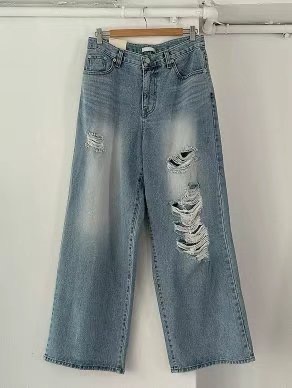 WIZ2東大門㊣代購女士新品職業推薦休閑25春夏熱賣人氣牛仔褲WIZ2牛仔褲圖色1