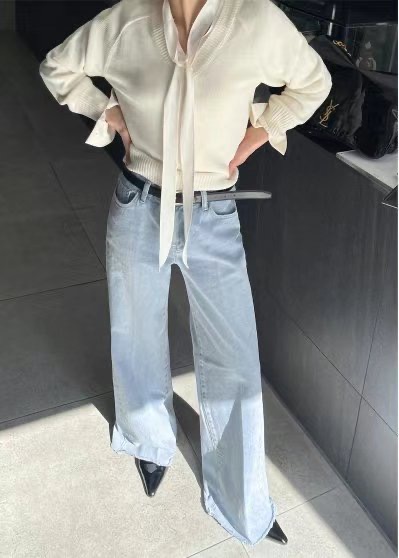 WIZ2東大門㊣代購女士新款真品熱賣職業休閑25春夏推薦牛仔褲WIZ2牛仔褲