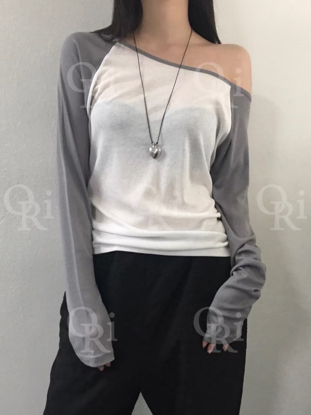 O-RI-오리-T東大門㊣代購女裝新品職業真品熱賣時尚長袖T恤O-RI長袖T恤圖色3