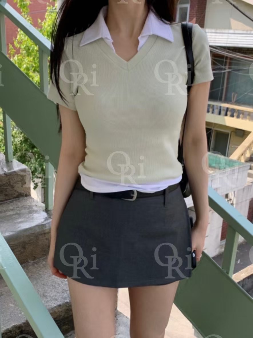 O-RI-오리-T韓國直郵㊣女裝新品職業推薦真品25春夏熱賣T恤O-RIT恤