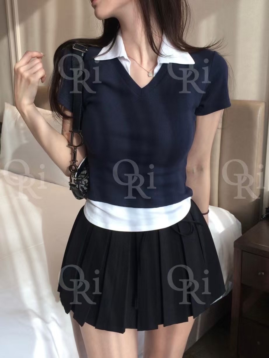 O-RI-오리-T韓國直郵㊣女裝新品職業推薦真品25春夏熱賣T恤O-RIT恤圖色4