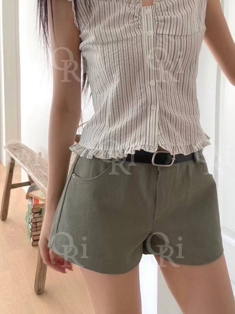 O-RI-오리-T東大門㊣代購女士新品推薦熱賣短褲不含腰帶O-RI短褲圖色3
