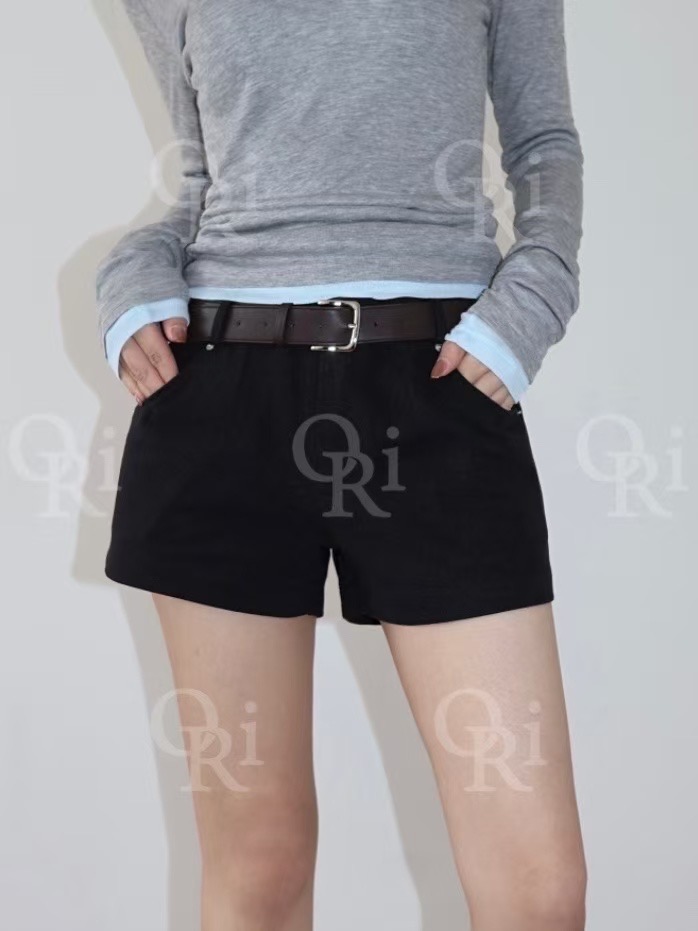O-RI-오리-T東大門㊣代購女士新品推薦熱賣短褲不含腰帶O-RI短褲圖色4