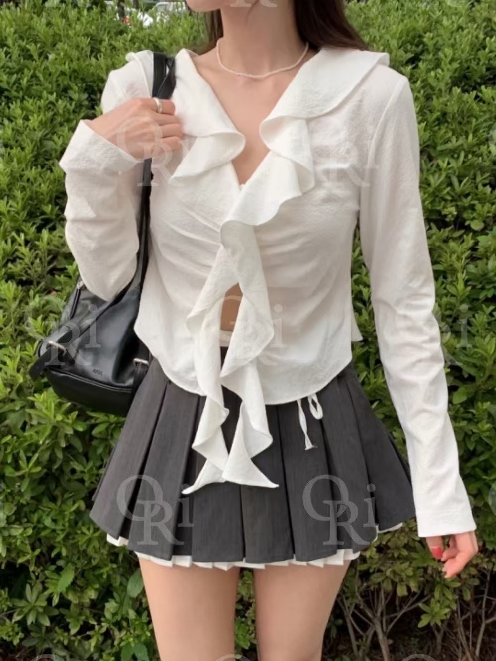O-RI-오리-T韓國直郵㊣女裝新款人氣職業時尚襯衫蕾絲衫O-RI襯衫/蕾絲衫