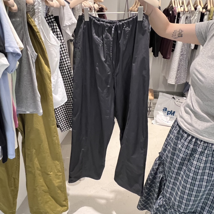 PLATE東大門㊣直郵女裝新品職業真品25春夏熱賣休閑褲綁帶鏤空PLATE休閑褲圖色2
