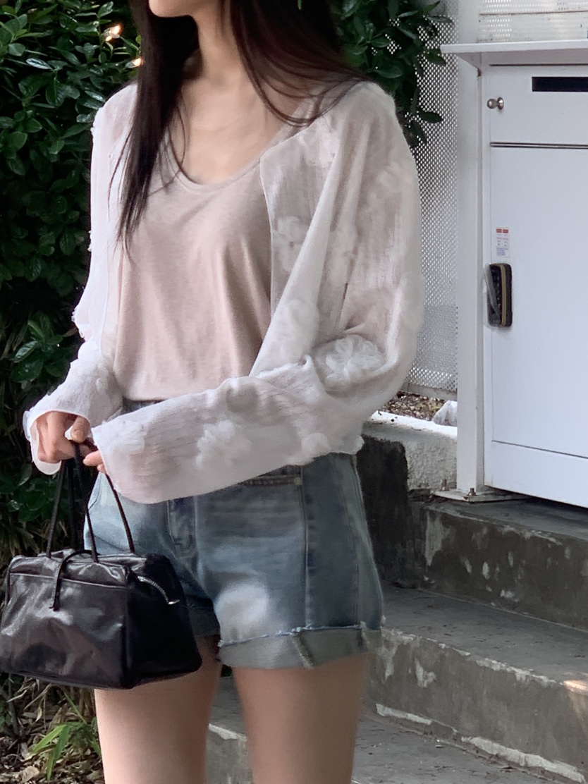 LOGARDEN韓國直郵㊣女裝新款真品25春夏職業襯衫蕾絲衫開衫LO GARDEN襯衫/蕾絲衫
