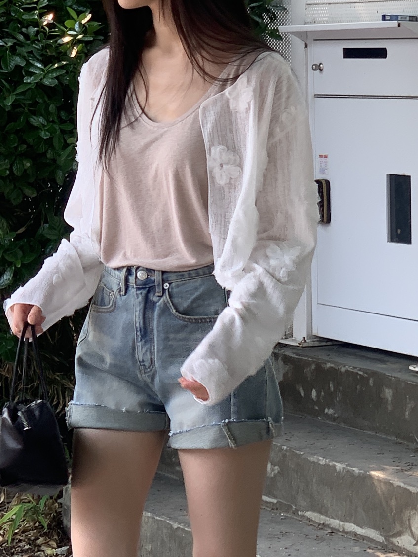 LOGARDEN韓國直郵㊣女裝新款真品25春夏職業襯衫蕾絲衫開衫LO GARDEN襯衫/蕾絲衫