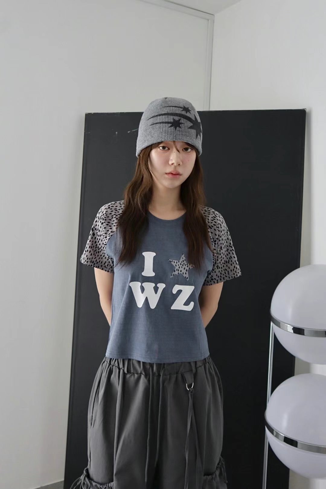 WOOJOO東大門㊣實拍女裝新品職業熱賣時尚推薦人氣25春夏T恤WOOJOOT恤圖色2