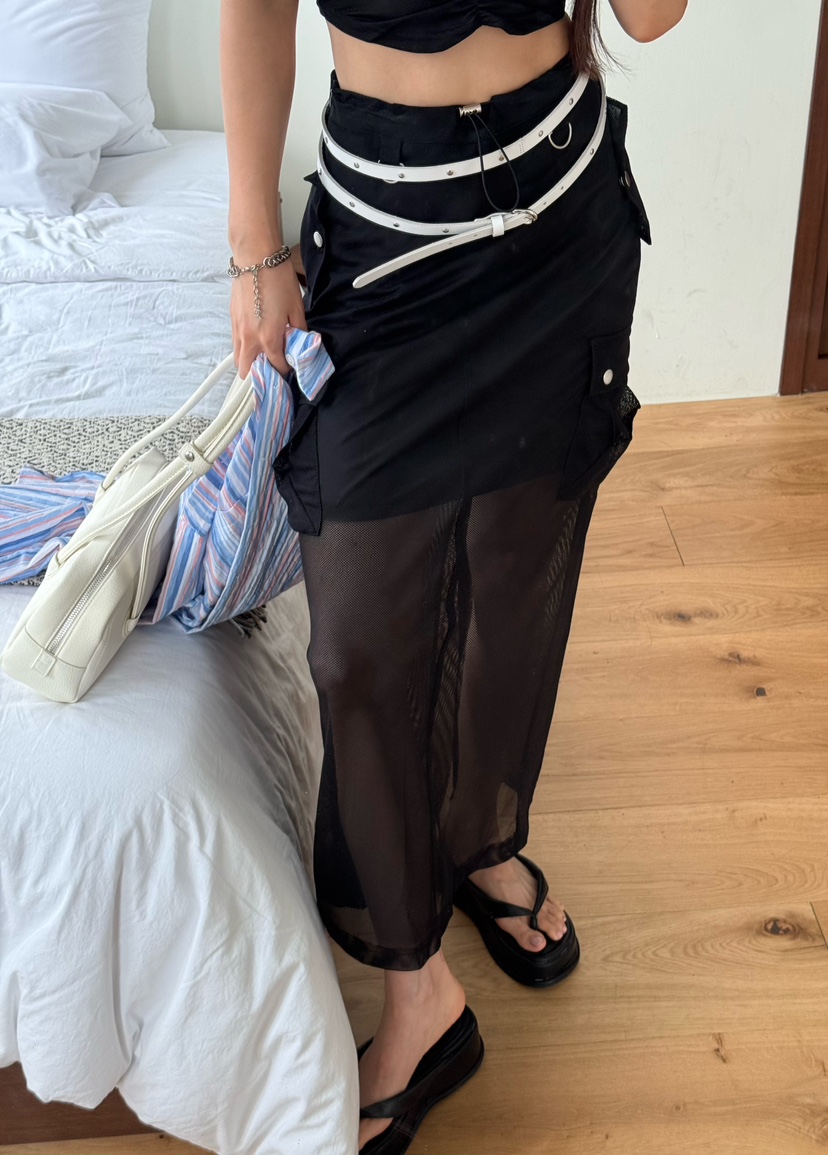 DENVER東大門㊣直郵女士新款職業人氣熱賣推薦長裙不含腰帶DENVER長裙圖色2