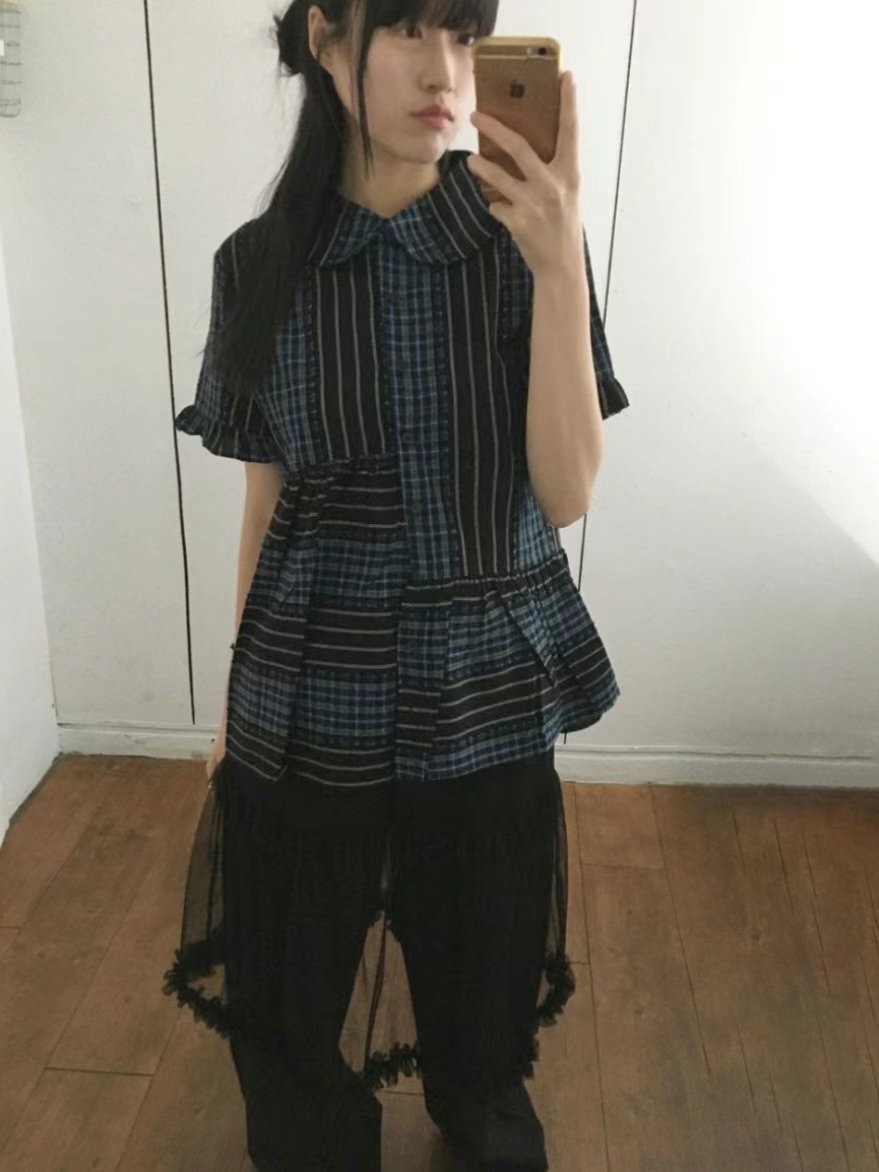 WOOJOO東大門㊣代購女士新款時尚職業休閑熱賣襯衫蕾絲衫復古WOOJOO襯衫/蕾絲衫