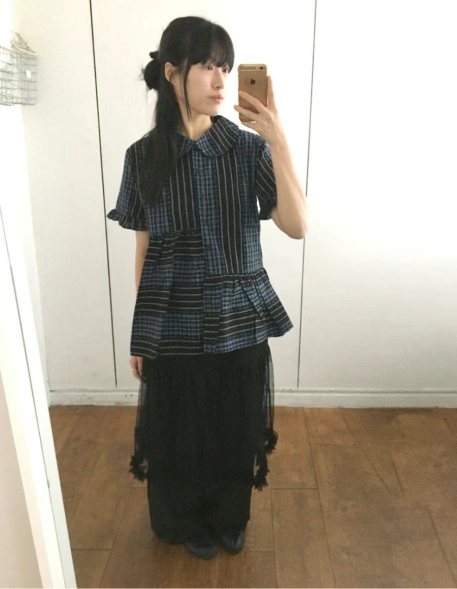 WOOJOO東大門㊣代購女士新款時尚職業休閑熱賣襯衫蕾絲衫復古WOOJOO襯衫/蕾絲衫