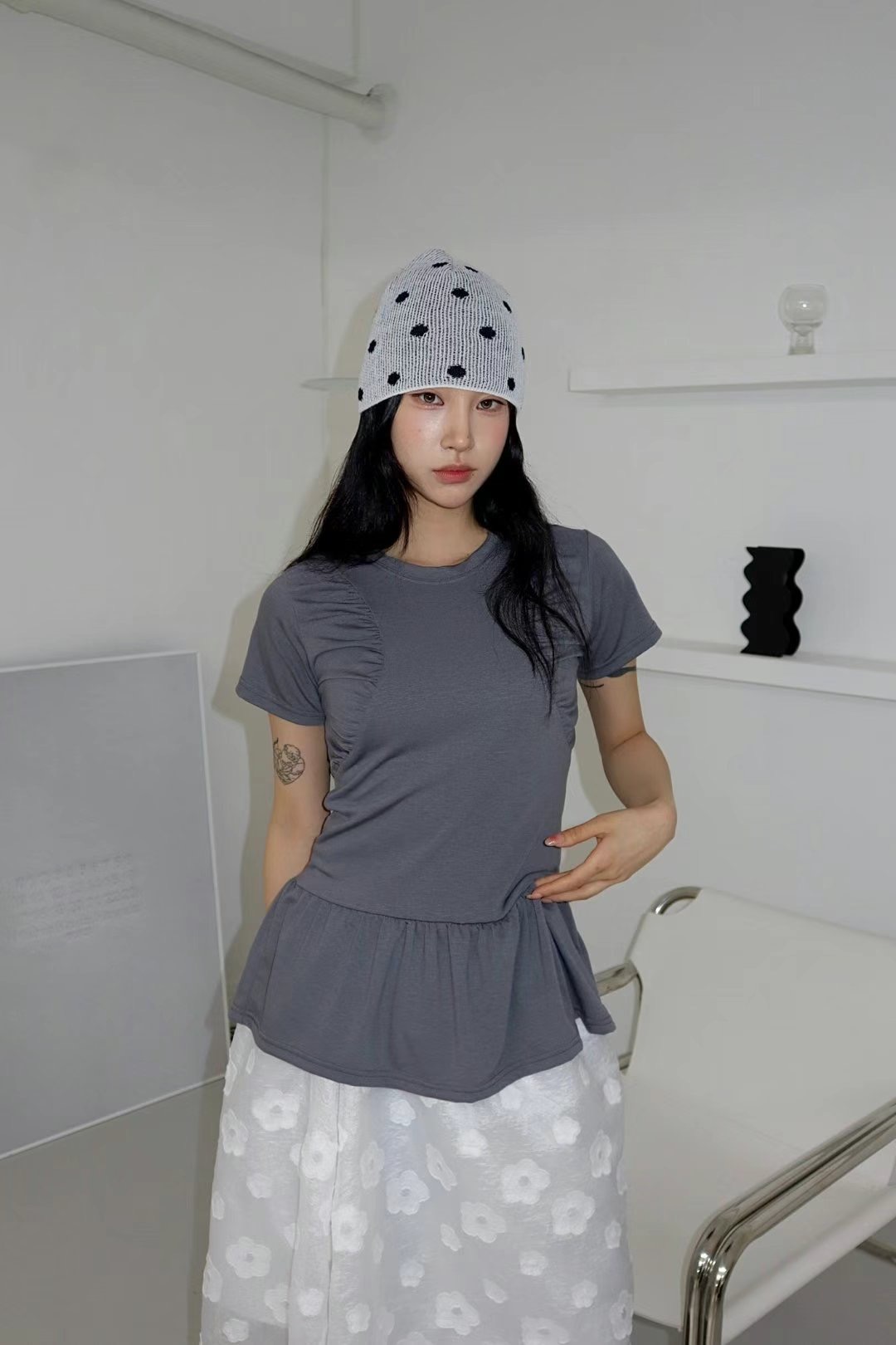 WOOJOO韓國直郵㊣女士新品推薦25春夏時尚熱賣真品休閑人氣T恤WOOJOOT恤圖色2
