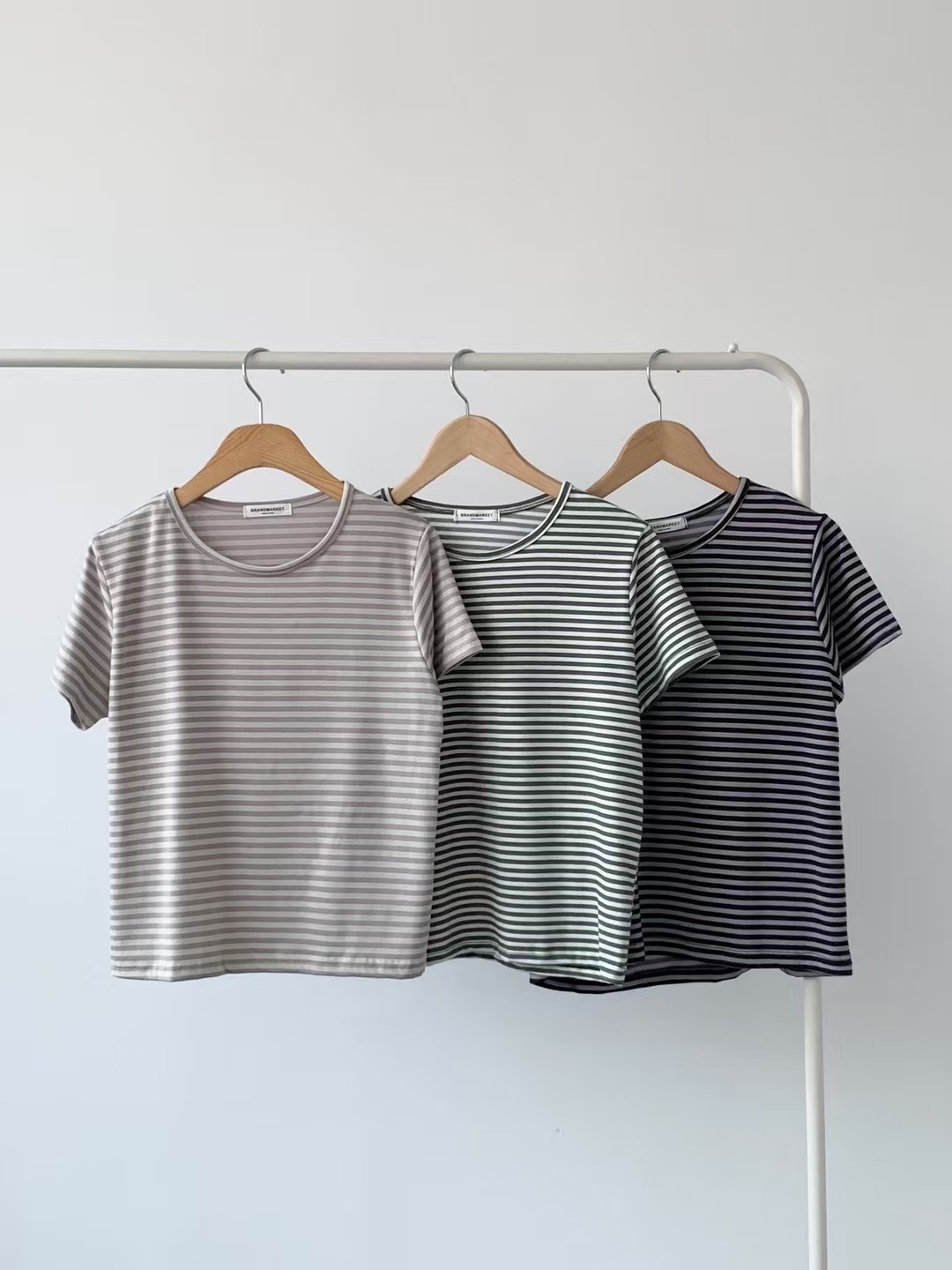 BRAND MARKET-브랜드마켓-T韓國直郵㊣女裝新品休閑職業T恤BRAND MARKET-OTT恤圖色3左三色