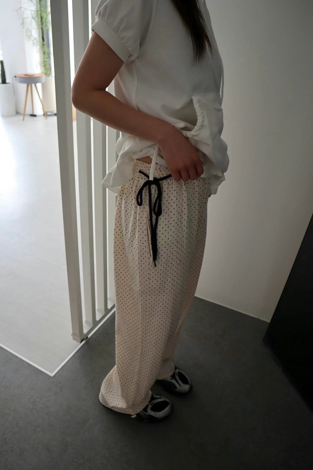 WOOJOO東大門㊣實拍女士新款休閑職業25春夏推薦休閑褲褶皺WOOJOO休閑褲