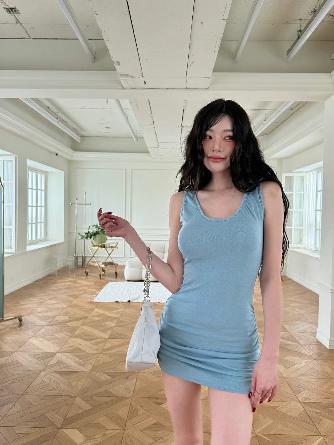 POPO東大門㊣代購女士新款推薦休閑真品人氣時尚職業連衣裙POPO連衣裙圖色2