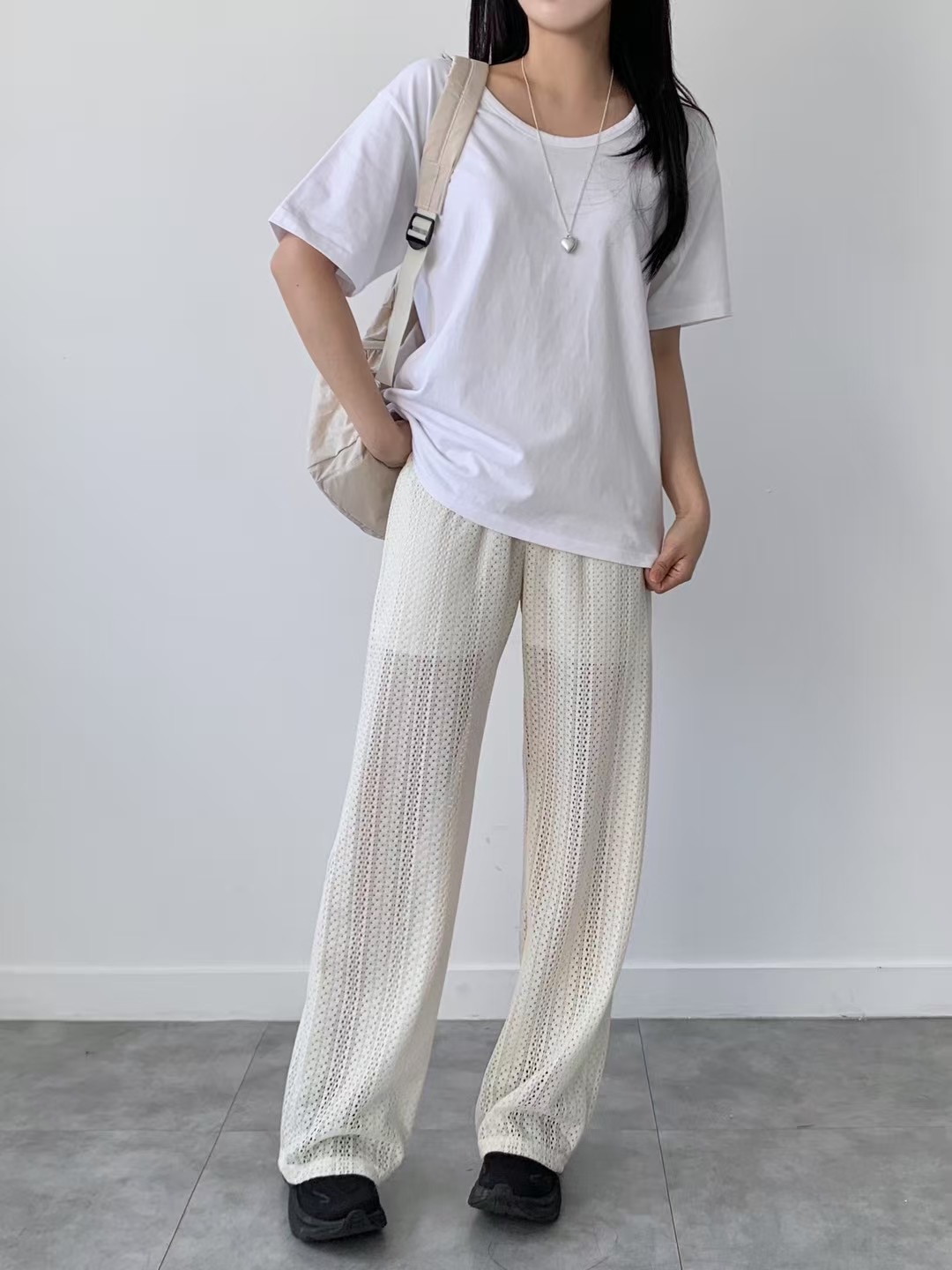 BRAND MARKET-브랜드마켓-T東大門㊣代購女裝新款25春夏休閑褲蕾絲BRAND MARKET-OT休閑褲