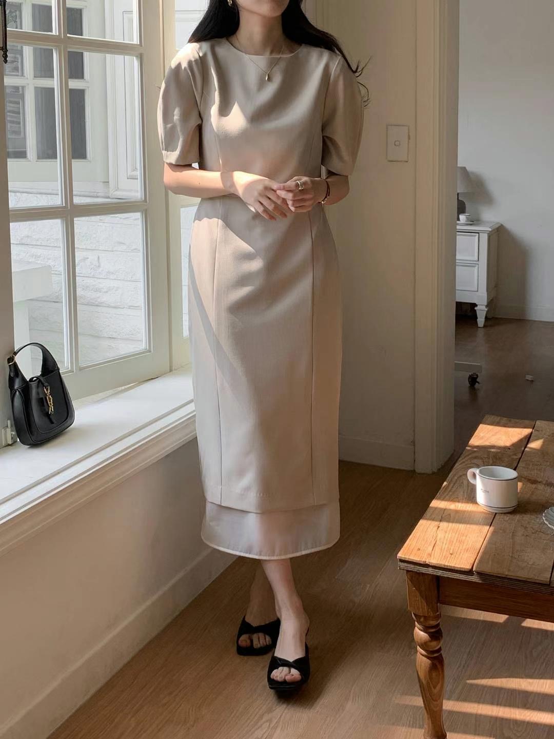 SATURDAY東大門㊣實拍女裝新款時尚真品25春夏休閑熱賣連衣裙SATURDAY連衣裙圖色1
