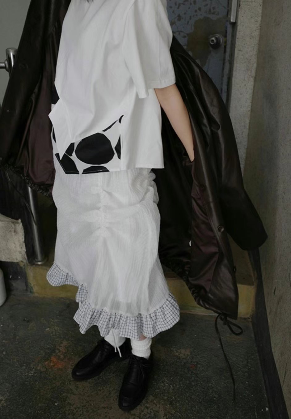 WOOJOO東大門㊣實拍女裝新款職業休閑時尚真品半身裙中短裙WOOJOO半身裙/中短裙