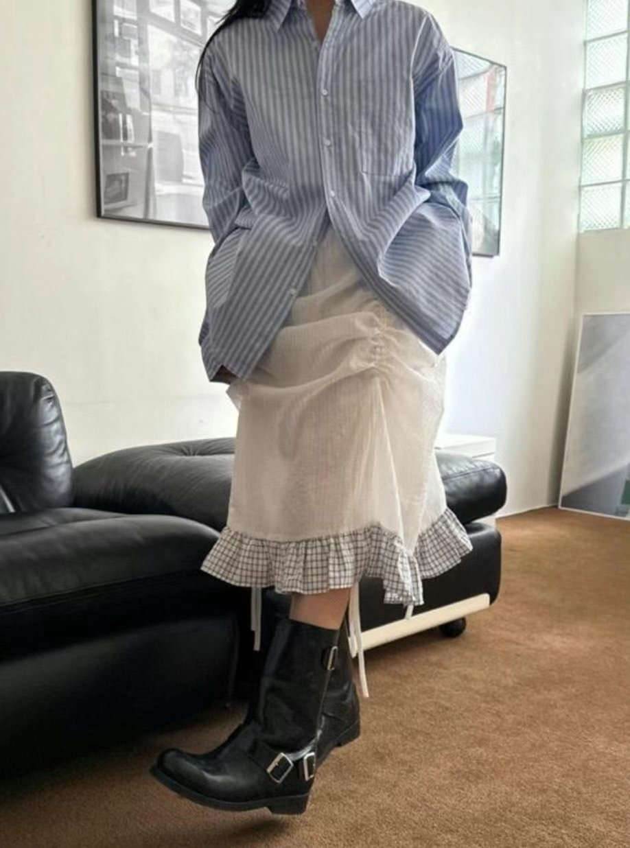 WOOJOO東大門㊣實拍女裝新款職業休閑時尚真品半身裙中短裙WOOJOO半身裙/中短裙