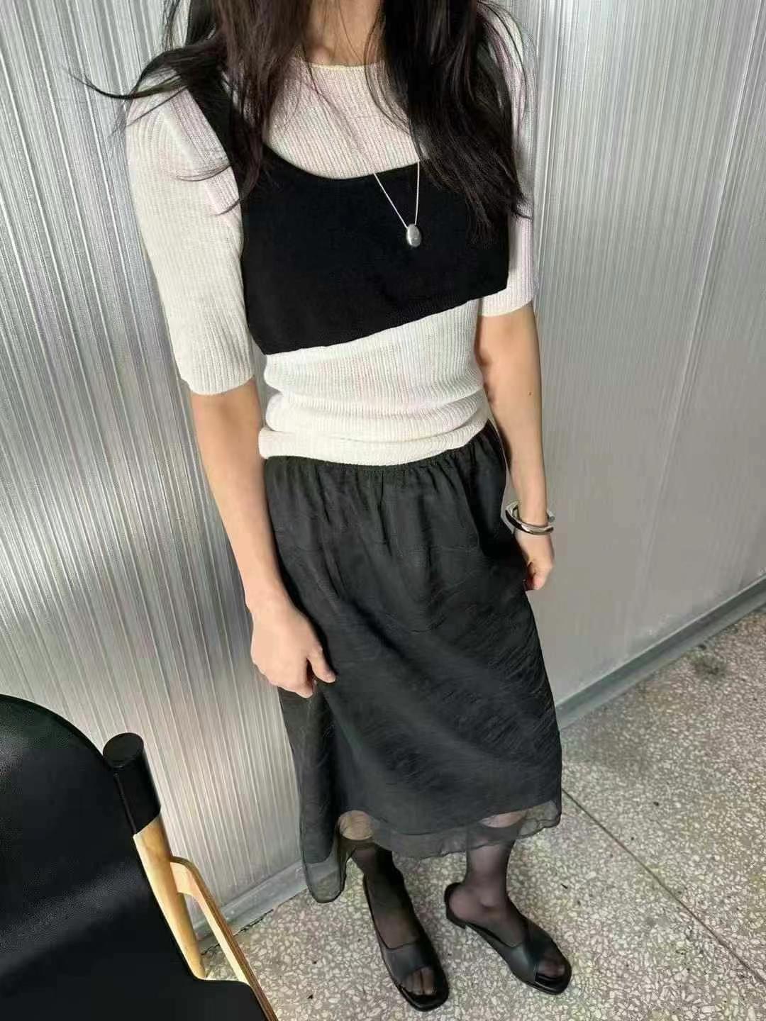 J-STORY韓國直郵㊣女裝新款25春夏職業半身裙中短裙雪紡蕾絲J-STORY半身裙/中短裙