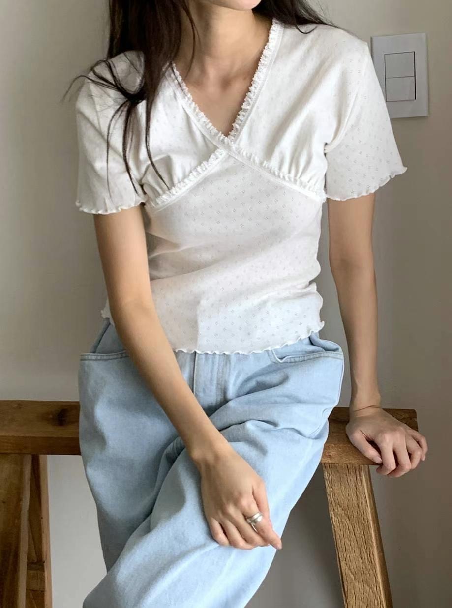 BLUSHER東大門㊣代購女士新品職業25春夏人氣推薦熱賣休閑T恤BLUSHERT恤
