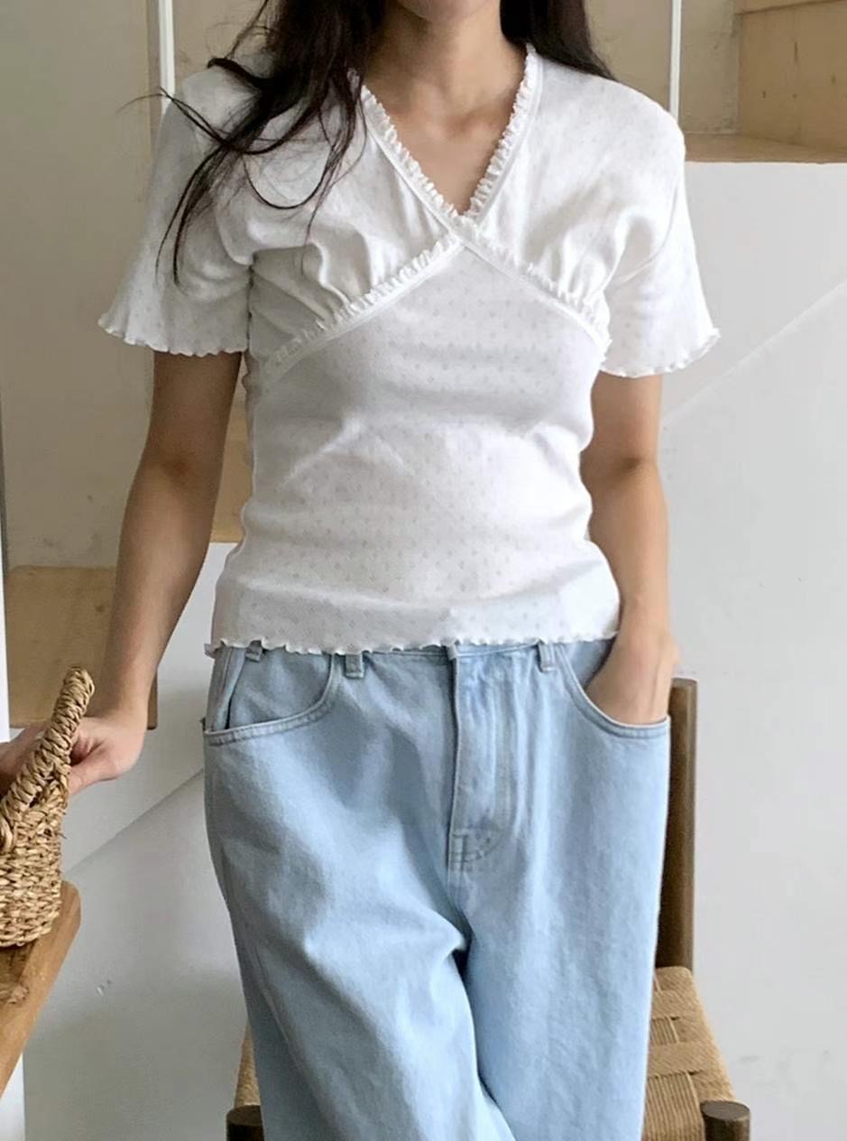 BLUSHER東大門㊣代購女士新品職業25春夏人氣推薦熱賣休閑T恤BLUSHERT恤圖色2