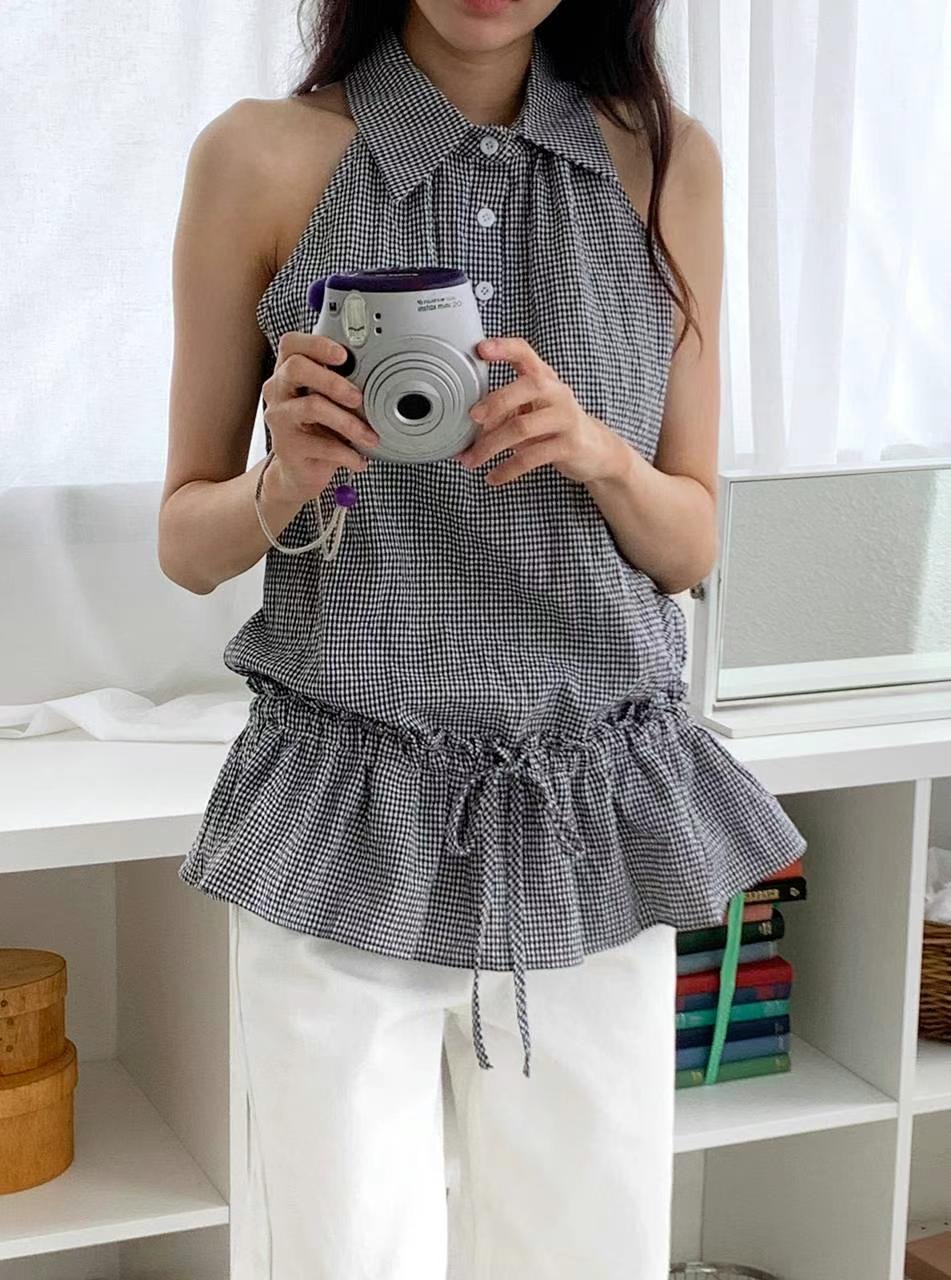 BLUSHER東大門㊣實拍女裝新品熱賣真品推薦人氣25春夏吊帶背心BLUSHER吊帶/背心