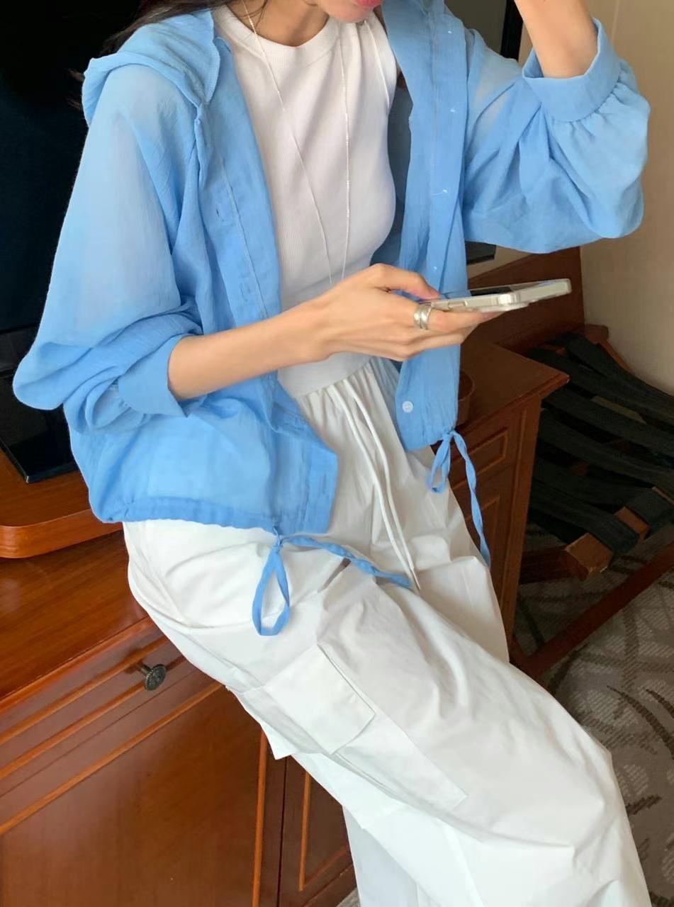 BLUSHER東大門㊣直郵女裝新品真品推薦時尚25春夏襯衫蕾絲衫BLUSHER襯衫/蕾絲衫