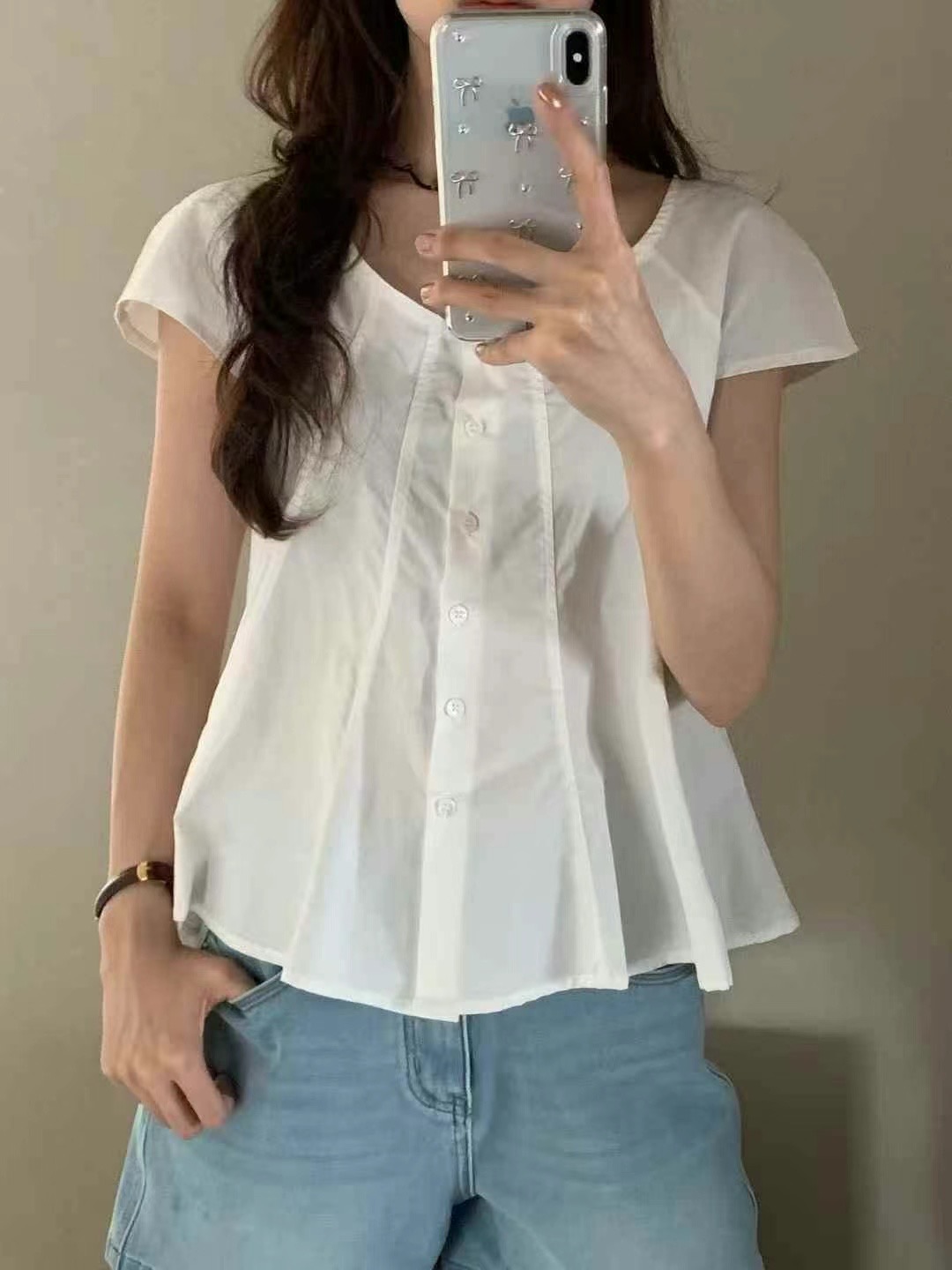 J-STORY韓國直郵㊣女裝新品熱賣人氣休閑時尚25春夏襯衫蕾絲衫J-STORY襯衫/蕾絲衫