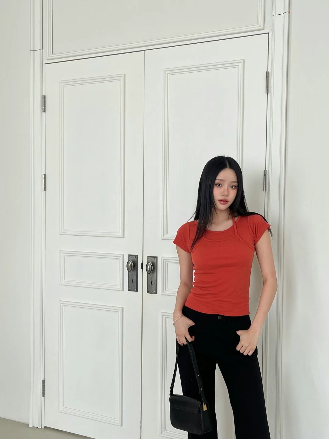 POPO韓國直郵㊣女裝新品休閑時尚25春夏人氣熱賣推薦T恤假兩件POPOT恤