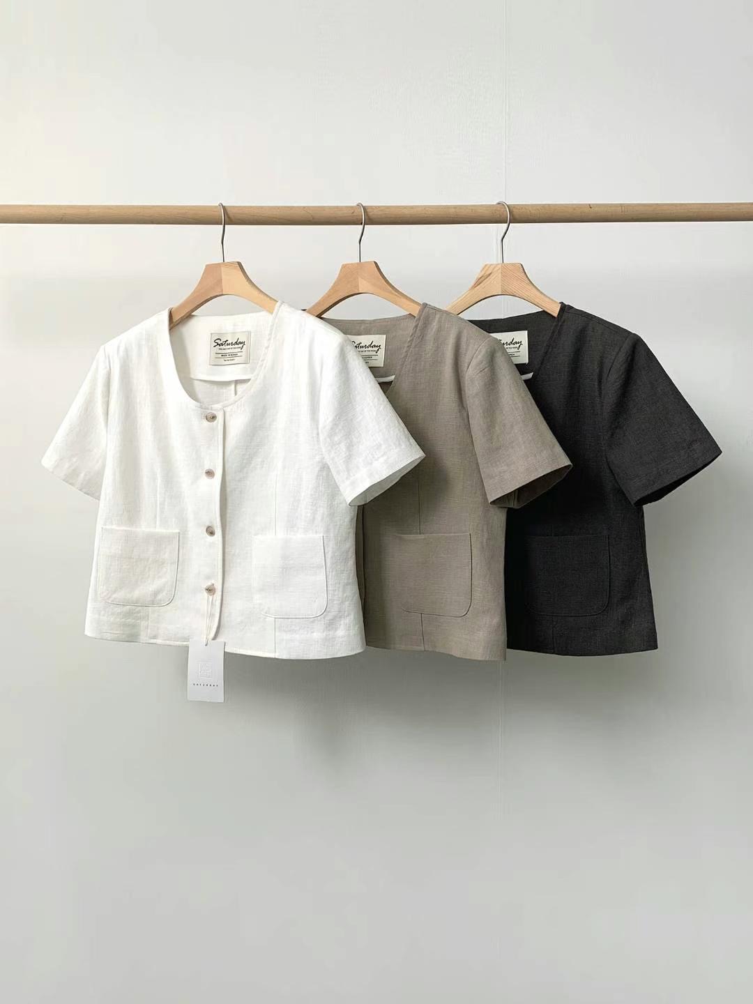 SATURDAY東大門㊣代購女裝新品時尚休閑25春夏人氣真品夾克SATURDAY夾克