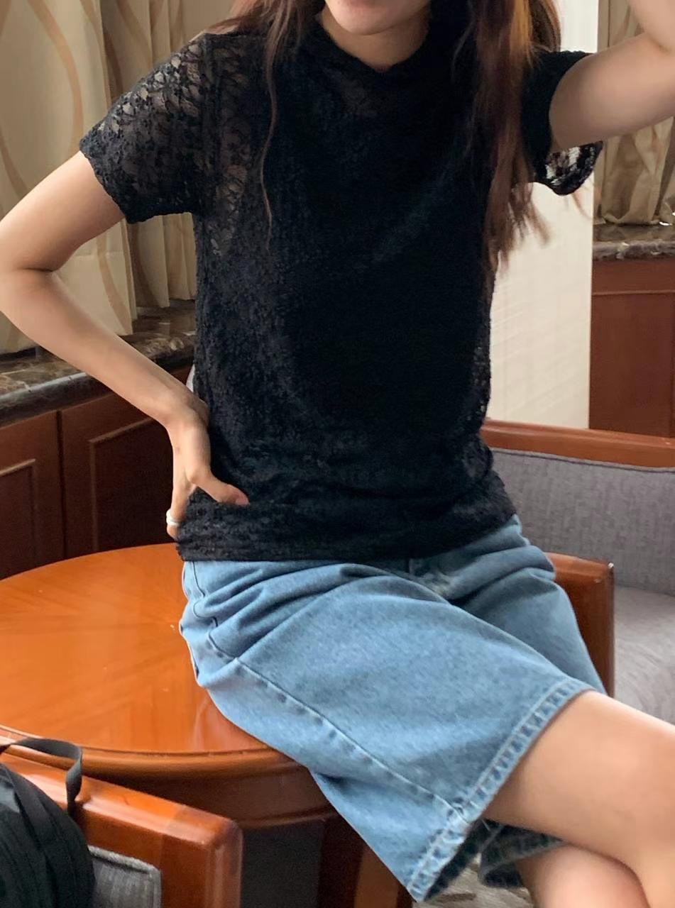 BLUSHER韓國直郵㊣女裝新品25春夏時尚休閑人氣真品熱賣T恤BLUSHERT恤