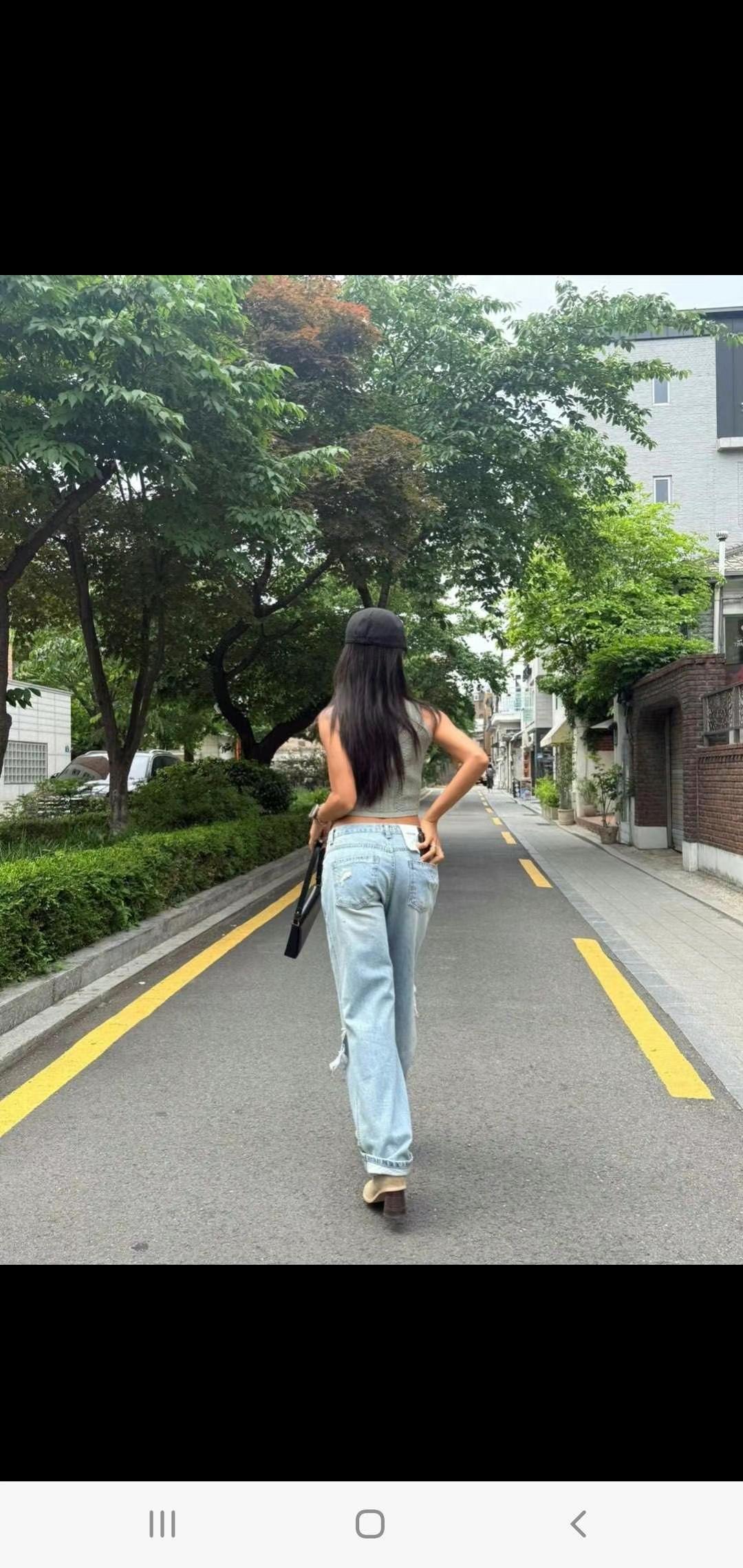 L@BOR-레이버-T東大門㊣代購女裝新款人氣休閑職業牛仔褲L@BOR牛仔褲