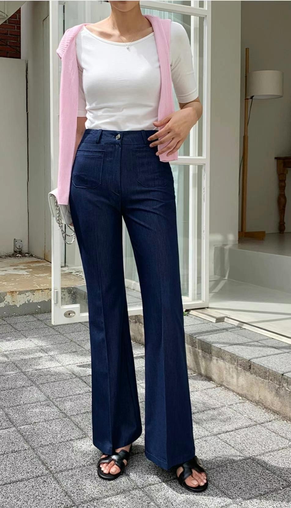 TINT東大門㊣實拍女裝新款時尚熱賣職業25春夏休閑休閑褲口袋TINT休閑褲