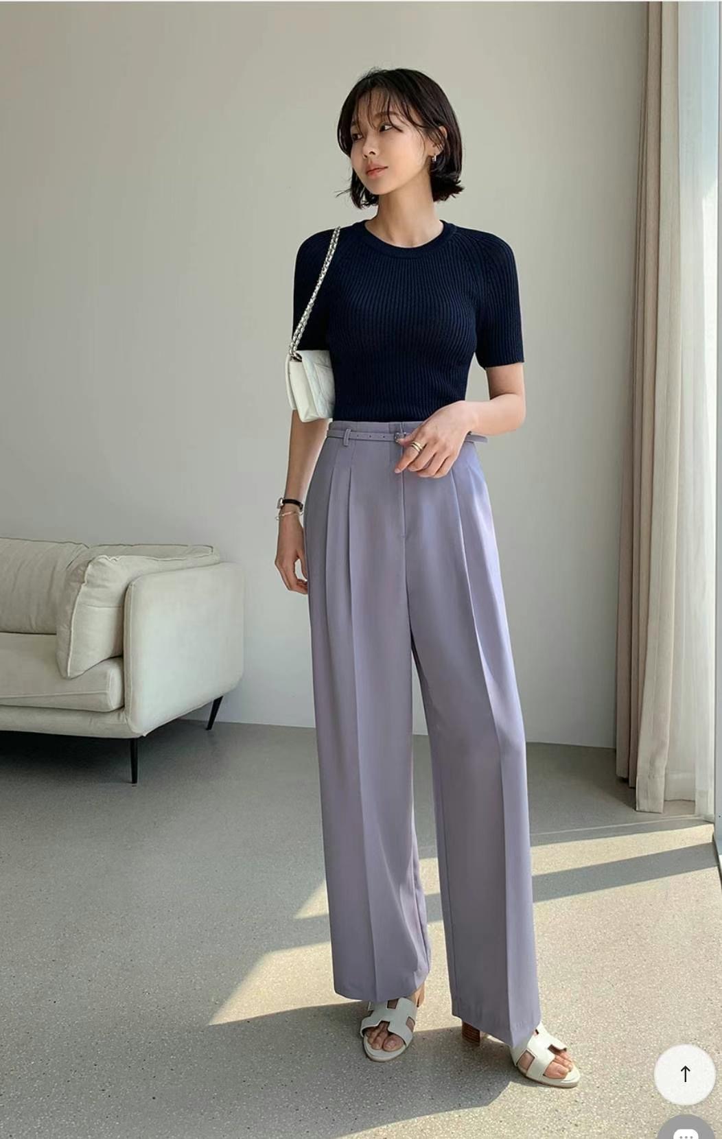 TINT東大門㊣代購女士新款時尚休閑職業熱賣休閑褲不含腰帶TINT休閑褲